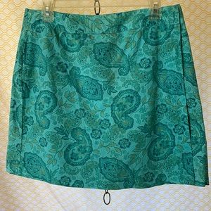 EUC-Jennifer Moore-Skort-Teal Paisley-Size 12